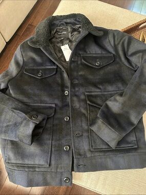 Banana Republic NWT  Wool-Blend Field Jacket with Sherpa Collar
